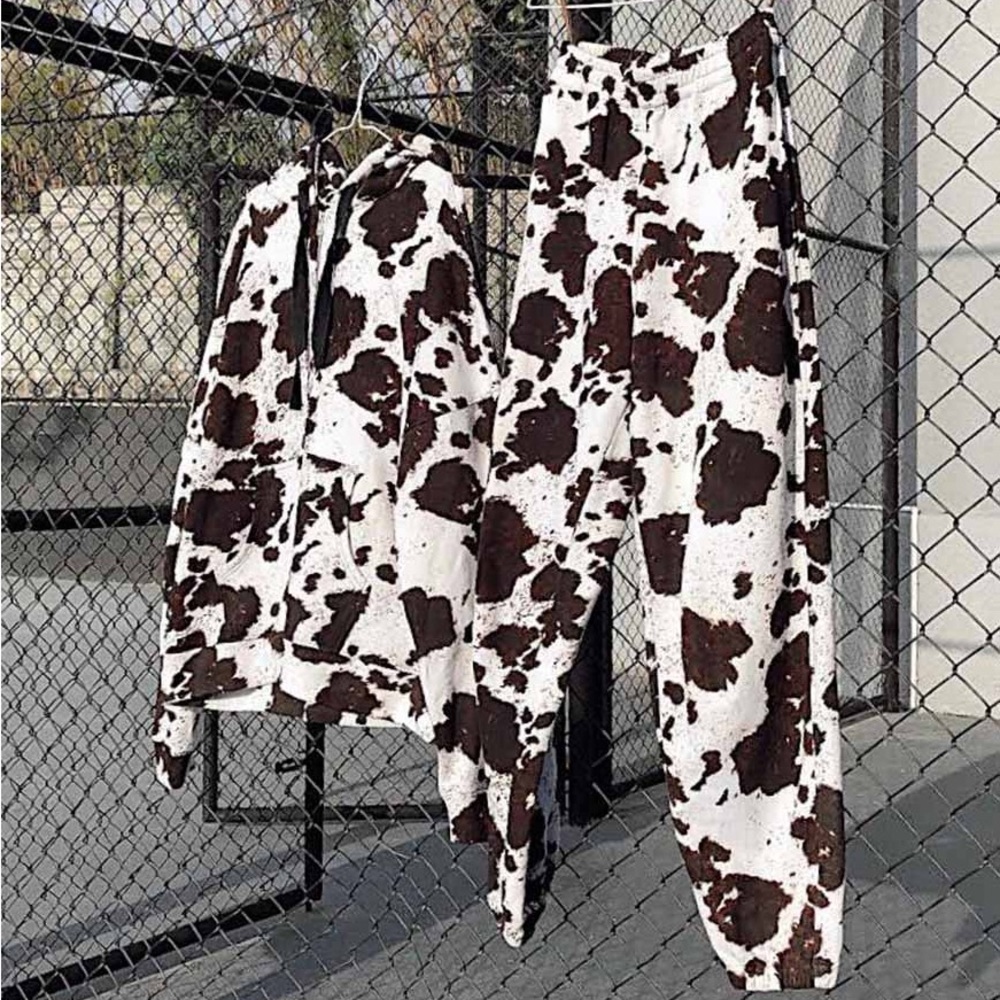 Motel Rocks Basra Jogger In Cowhide Brown/white - Picture 6 of 11